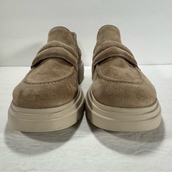 Paul Green Super Soft Beige Suede Lug Sole Platform Loafers Women’s Size 10 - Picture 3 of 11